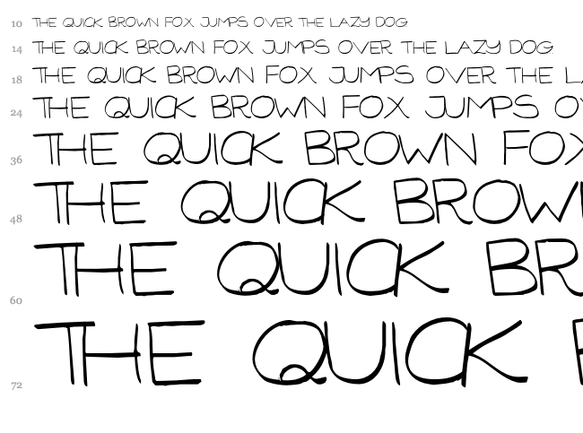 Gorilla Comix font waterfall